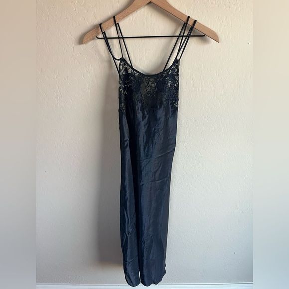 josie Other - Vintage Josie Navy Lace Nightgown Slip Size M